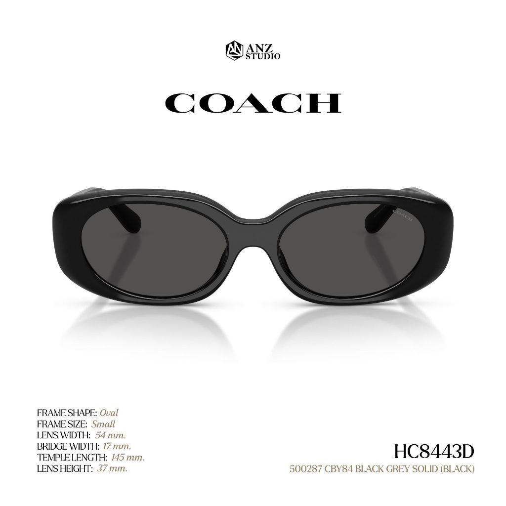 ANZ STUDIO | แว่นกันแดด COACH รุ่น HC8443D ทรง Oval ดีไซน์ Pillow Tabby รับประกัน 2 ปี ราคา ถูกที่สุด ดีลบีเคเค แกลเลอรีภาพที่ 6