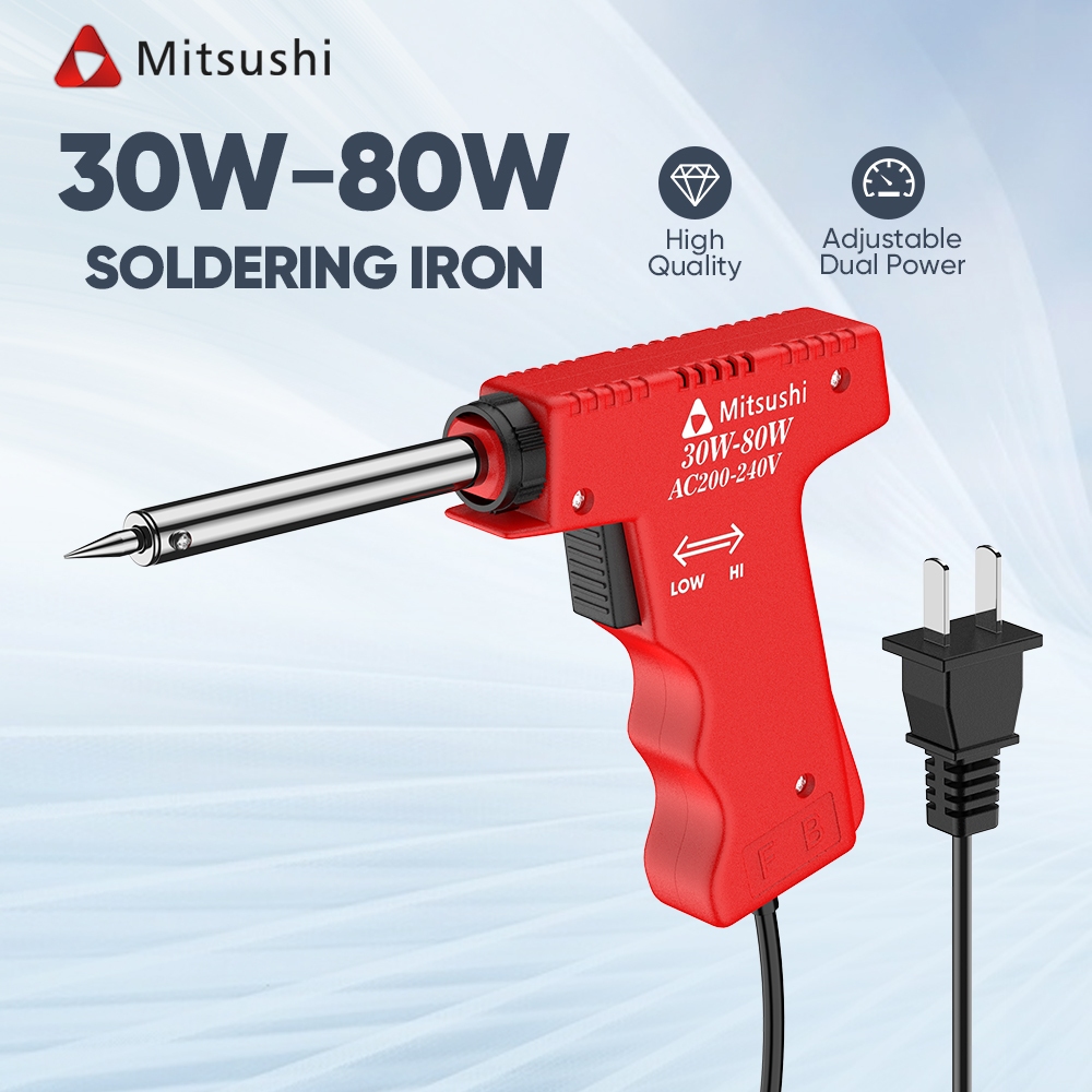 Mitsushi หัวแร้งบัดกรีไฟฟ้าแบบปืน ปรับกำลังไฟได้ 30W / 80W