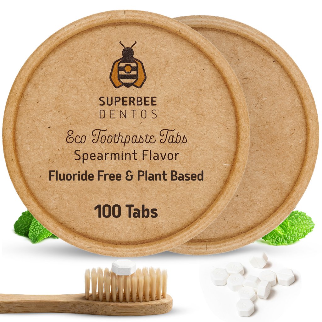 SuperBee ยาสีฟันอัดเม็ด กลิ่นสเปียร์มินต์ 100/150 เม็ด Toothpaste Tablets, 100/150 Tabs, Spearmint