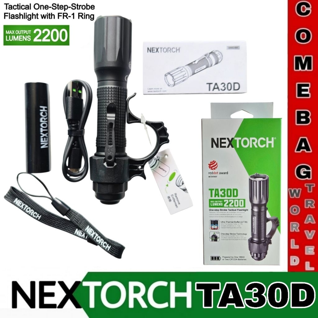 ไฟฉายNEXTORCH TA30D ไฟฉายTactical เจเนอเรชันใหม่(Gen 4)ความสว่าง2200 ลูเมน พร้อมระบบระบายความร้อนอัจ