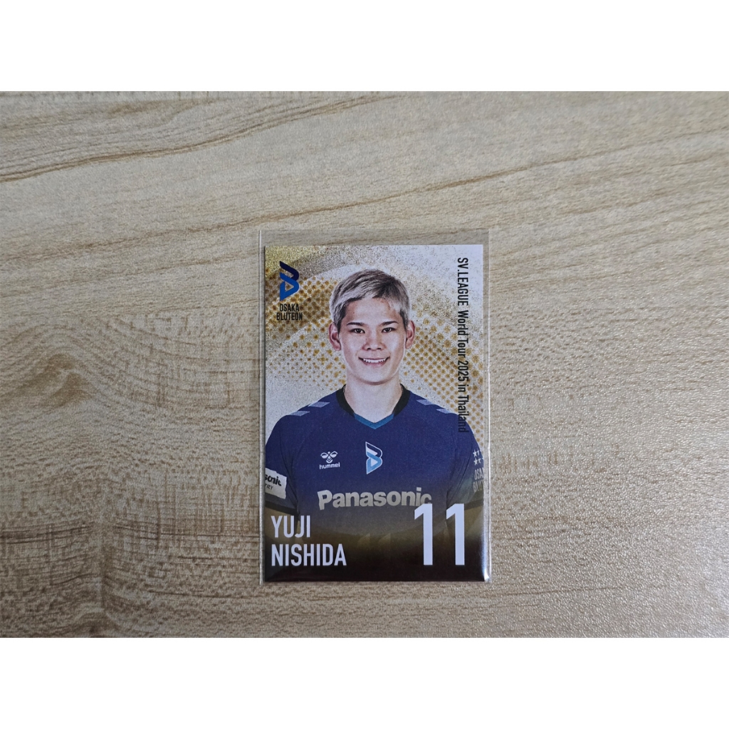 Yuji Nishida SV.League World Tour 2025 Thailand Card ⭐ Osaka Bluteon No.11 พร้อม Toploader