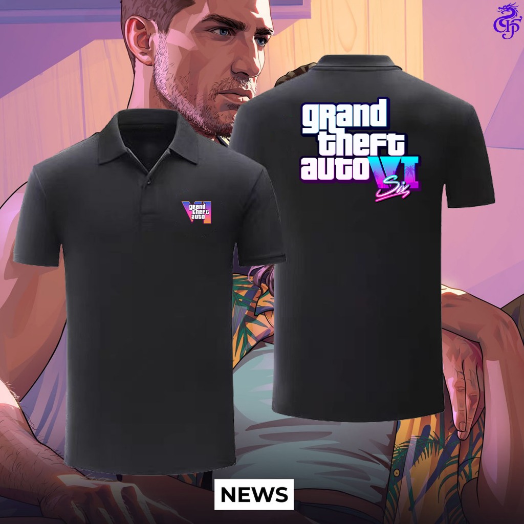 พร้อมส่ง GTA6 POLO เสื้อผ้าผู้ชาย – สบายและนุ่มสบายสำหรับวันสบายๆ GTA6 Polo Shirts S-3XL