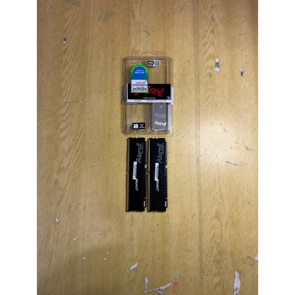 ขายแรมมือสอง KINGSTON FURY BEAST 16*2 32GB BUS 5600 DDR5,KLEVV FIT V AMD EXPO & INTEL XMP CL30 - JET