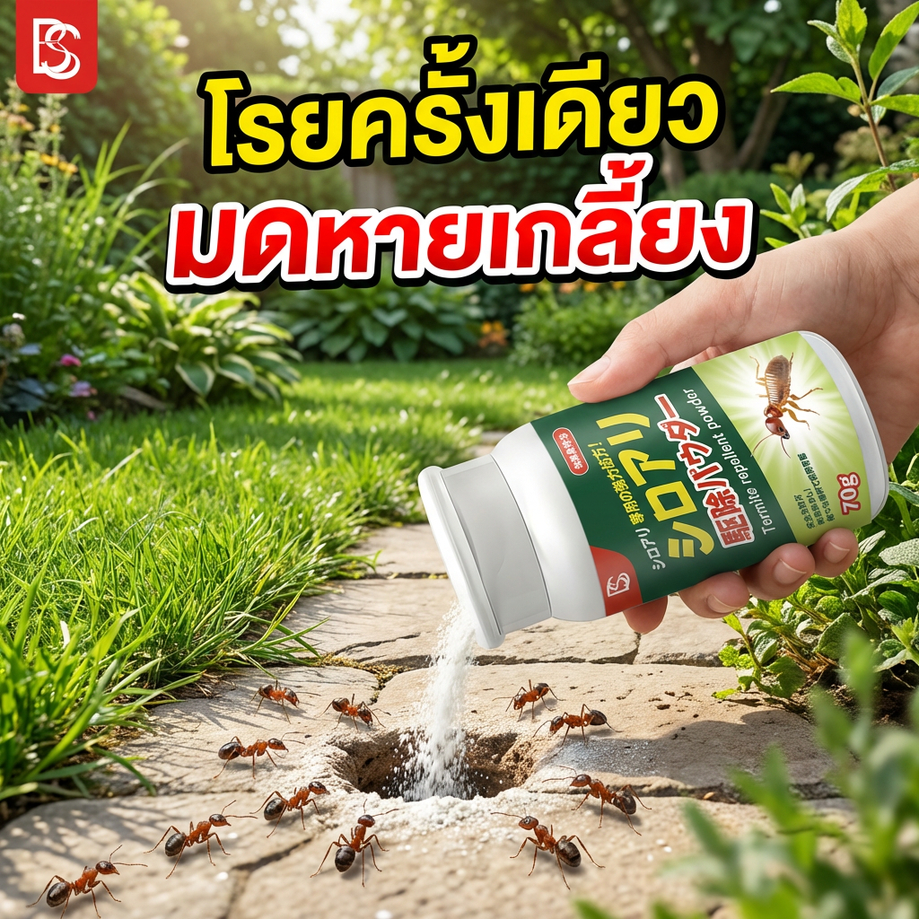 ผงกำจัดมด กำจัดมดอย่างมีประสิทธิภาพ รวดเร็ว ฝูงมดไม่มีที่ซ่อน เห็นผลเร็ว ควบคุมยาวนาน ปลอดภัย 70 กรัม