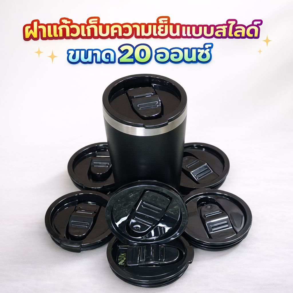ฝาแก้วเก็บความเย็นแบบสไลด์ ขนาด 20 ออนซ์  ฝาอะไหล่
