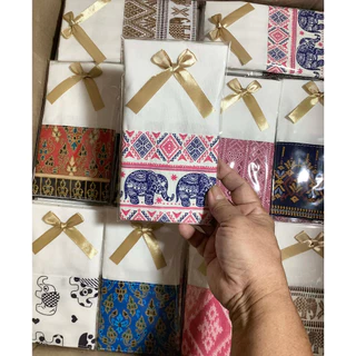 ของที่ระลึกงานเกษียน งานแต่ง งานบวช งานบุญ กระเป๋าผ้าลดโลกร้อนต่อผ้าไทยแสนสวย (7*9 นิ้ว)