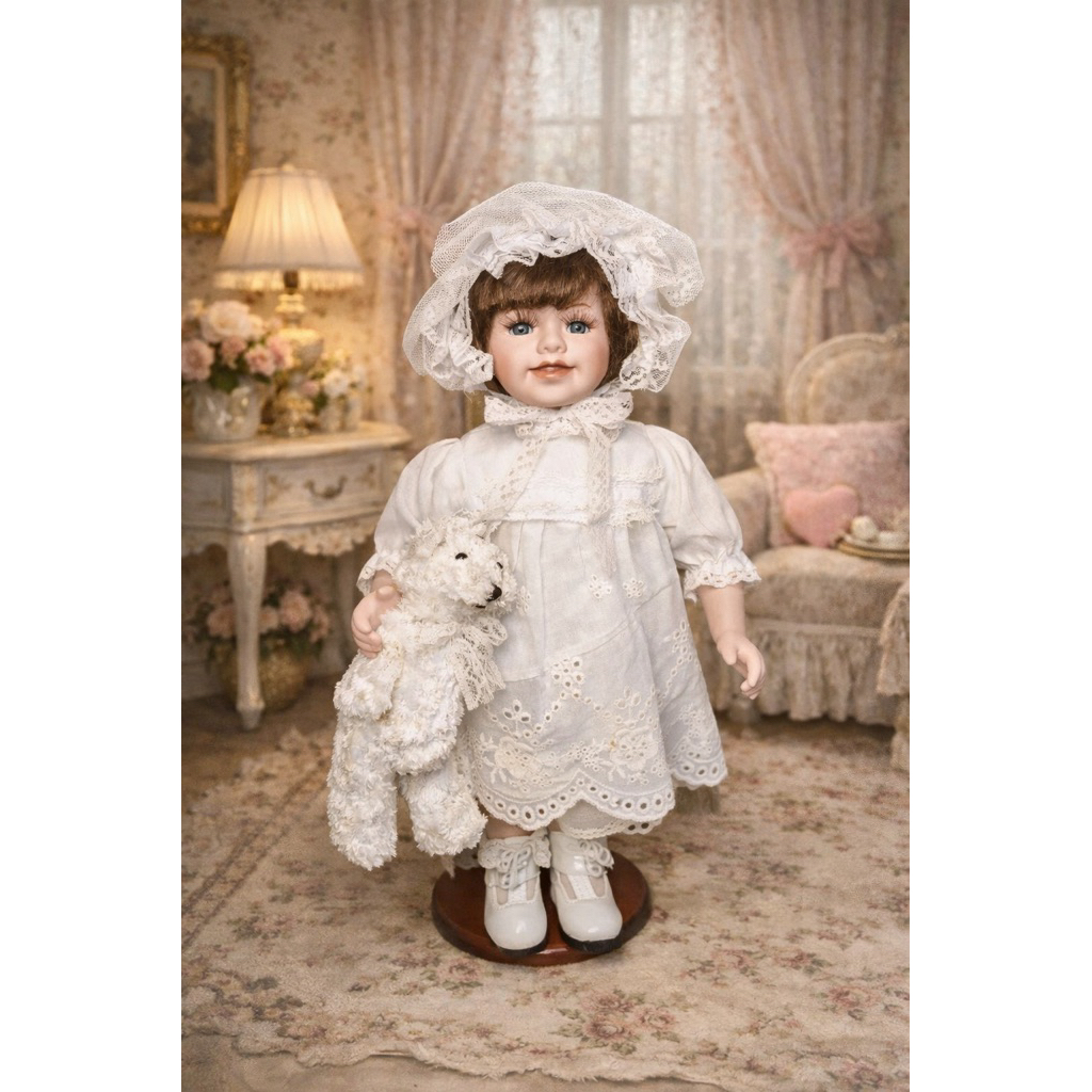 🤍 Porcelain Crying Face Doll – 30 cm 🤍