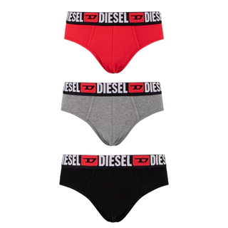 กางเกงในชาย [ขอบดำ-E5326] Diesel Umbr-Andrethreepack Briefs RED/GREY/BLACK