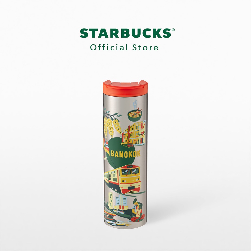 Starbucks Stainless Steel Bangkok Discovery Tumbler 16oz. ทัมเบลอร์สตาร์บัคส์สแตนเลสสตีล ขนาด 16ออนซ์ A11180044