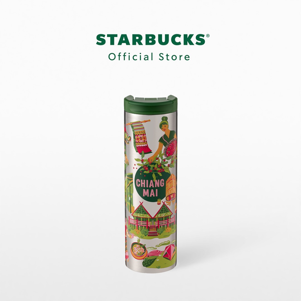 Starbucks Stainless Steel Chiang Mai Discovery Tumbler 16oz. ทัมเบลอร์สตาร์บัคส์สแตนเลสสตีล ขนาด 16ออนซ์ A11180107