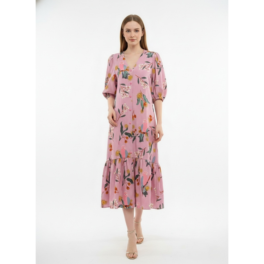 TANGO TANGERINE -  DEAN DEASS เดรสยาวกระดุมหน้า