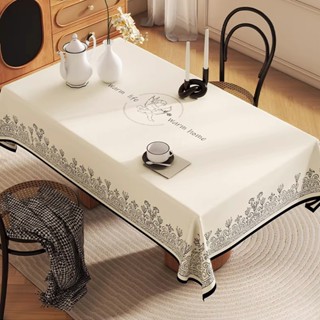 ผ้าปูโต๊ะ PVC สีขาว ลายแองเจิล กันน้ำ กันน้ำมัน กันคราบ ทนคว…