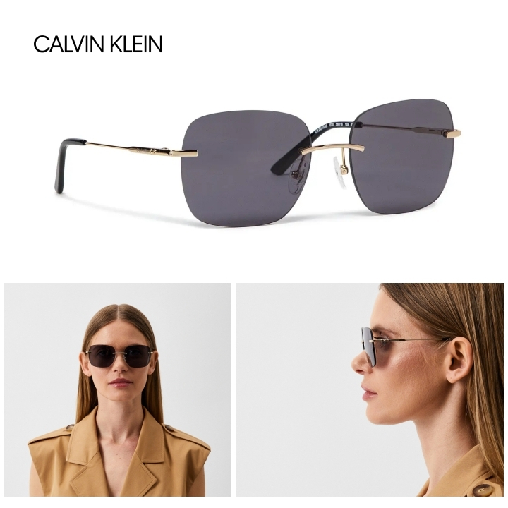 แว่นกันแดด CK SQUARE รุ่น CK20103s แว่นกันแดดผู้หญิงทรงสี่เหลี่ยม ขนาด 56-18 135 mm.สีดำ น้ำหนักเบา
