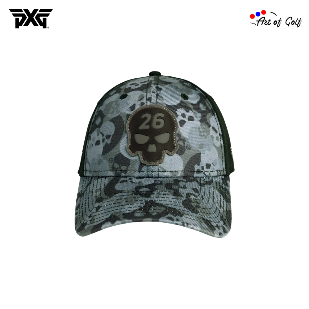 PXG Darkness Skull Camo Stitched Logo 9FORTY Snapback Cap