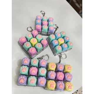 คีย์แคปอุ้งเท้าแมว สีพาสเทลละมุนใจ ASMR Pocket Keycap กดสนุก เสียงฟิน พกพาไปได้ทุกที่