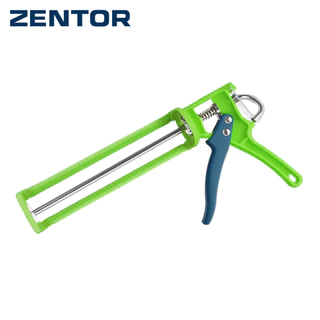 Zentor ปืนยิงซิลิโคน โครงใส่ยาแนว ที่ยิงแด๊ป ทรงเปือย แกนเหล็กคู่ ขนาด 9 นิ้ว ด้ามจับ ไนล่อน อลูมิเนียม Caulking Gun