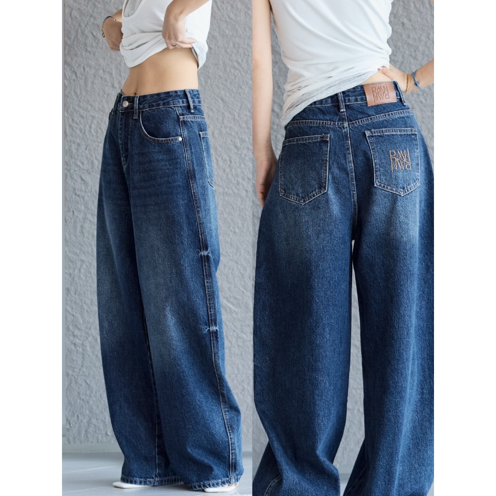 Roomry.n-  Paris Denim Jeans  กางเกงยีนส์ทรงขากระบอกบอลลูน