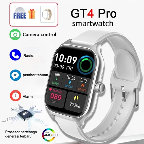 OPP0🔥2026 NEW Smart Watch GT4สมาร์ทวอทช์กันน้ำIP68 ใหม่พร้อมโหมดกีฬาหลายโหมด ความดันโลหิตและการทดสอบ