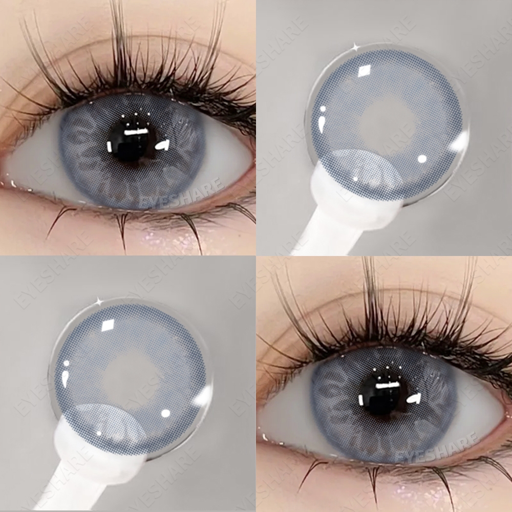 Eyeshare gem ซีรีย์ คอนแทคเลนส์สีฟ้าอ่อน คอนแทคเลนส์สวยๆ กล่องละ 2 ชิ้น สามารถใช้งานได้ 1 ปี