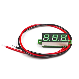 วัดโวลต์ DC (0.28 นิ้ว) DC 2.5-30V เครื่องทดสอบแรงดันไฟฟ้าดิจิทัล ขนาดเล็ก หน้าจอ LED ชิ้นส่วนอิเล็กทรอนิกส์ 2 สาย