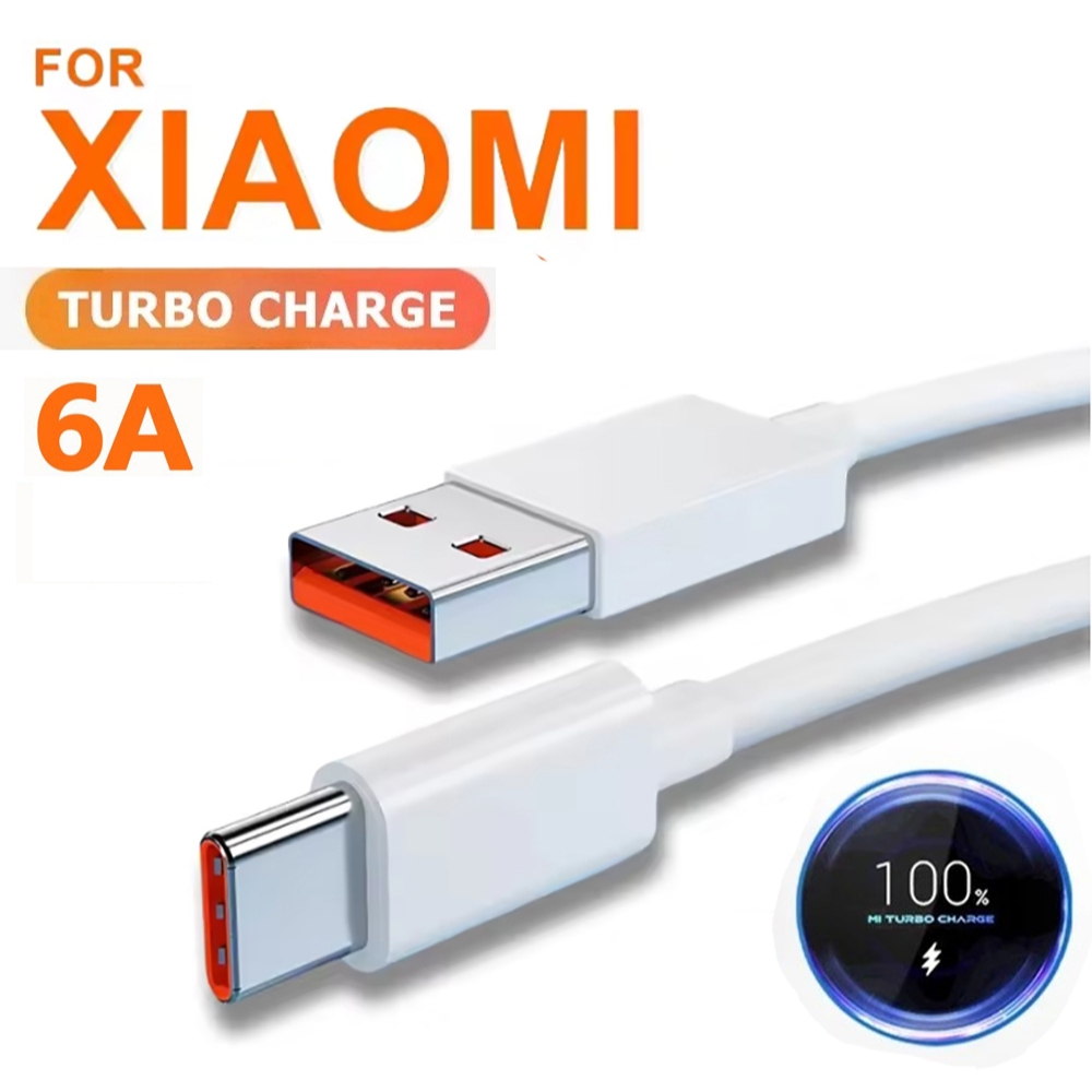 สายชาร์จ 18W 33W 67W 120W สำหรับ Xiaomi USB Type C รองรับ Quick Charge 3 4.0 Turbo charge