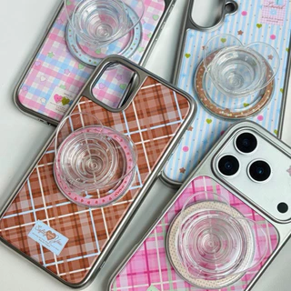 *มีแม่เหล็ก* Silver Edge Phone Case (เคสโทรศัพท์แม่เหล็กผิวด้าน ขอบเงิน) IP11-17PM : MOM Col. - SM,PLS!