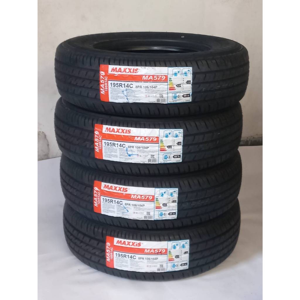 ยาง MAXXIS Size 195R14 ยางนอก 4 เส้น  ( ขอบ14 ) ยางใหม่ จำนวน 4 เส้น แถมจุ๊กยาง 4 ตัว ยางใหม่ เหมาะสำหรับใส่รถกะบะ