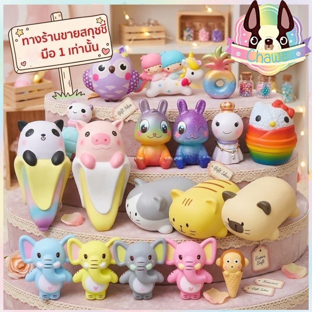 ⭐🌈📌อ่านรายละเอียดก่อนกดสั่งซื้อ Sale สกุชชี่้้เเบรนด์ สินค้ามีตำหนิ ⭐🌈