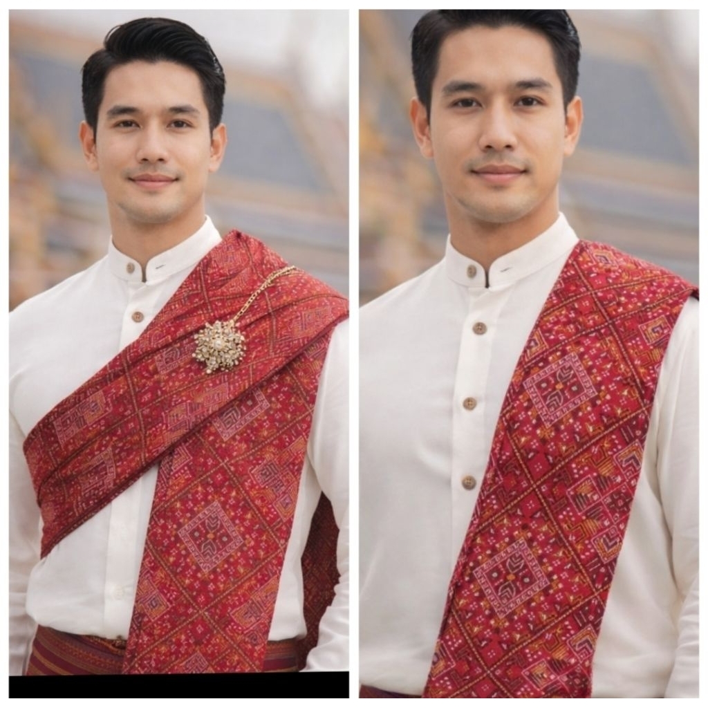 ผ้าสไบพาดบ่าแพรวา ผูกเอว (ส่งด่วน)