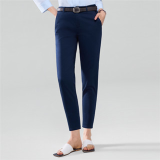 GIORDANO กางเกงผู้หญิงขายาว Women Cotton 180° Elastic Waist …