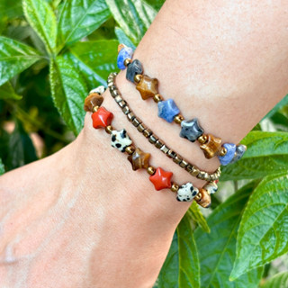 สร้อยข้อมือหินแท้100% 🌟ทรงดาว🌟 ดีไซน์น่ารัก สายมูมินิมอล หิน…