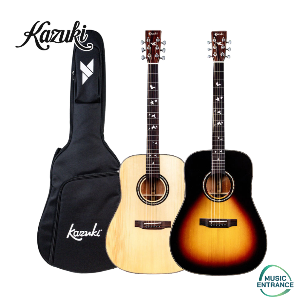 Kazuki LD1 All Solid Stage Glow Series กีตาร์โปร่งไฟฟ้า พร้อมกระเป๋า