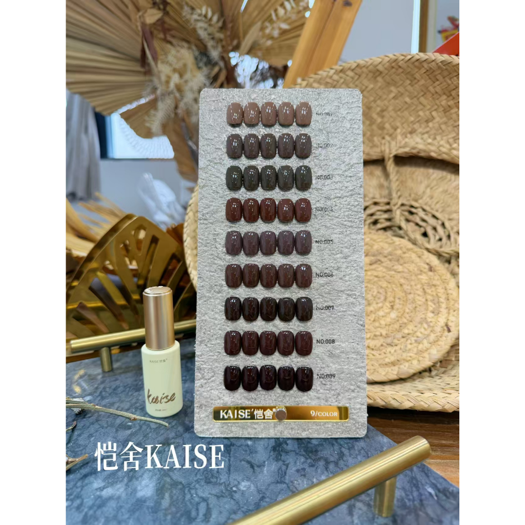 KAISE 9 สี โทนน้ำตาลที่ถูกต้อง สีสวย ทาง่าย สีแน่น แถมฟรีชาร์จ