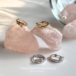 Pinch Trinity Spark Hoops Earrings (ขนาดห่วง 8 mm)