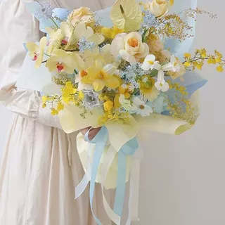กระดาษห่อช่อดอกไม้ 56x56 ซม.ผลิตภัณฑ์ใหม่ 35x50 ซม กันน้ำ สีพื้น 20แผ่น/แพ็ค กระดาษด้าน กระดาษห่อของขวัญ