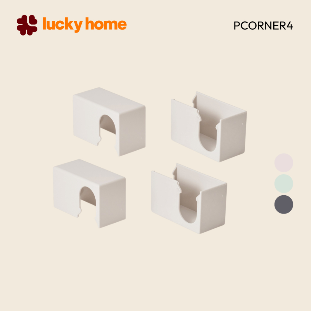 Lucky Home ข้อต่อหัวมุมฉากกั้นห้อง Takemehom 4 ชิ้น P-CORNER-4