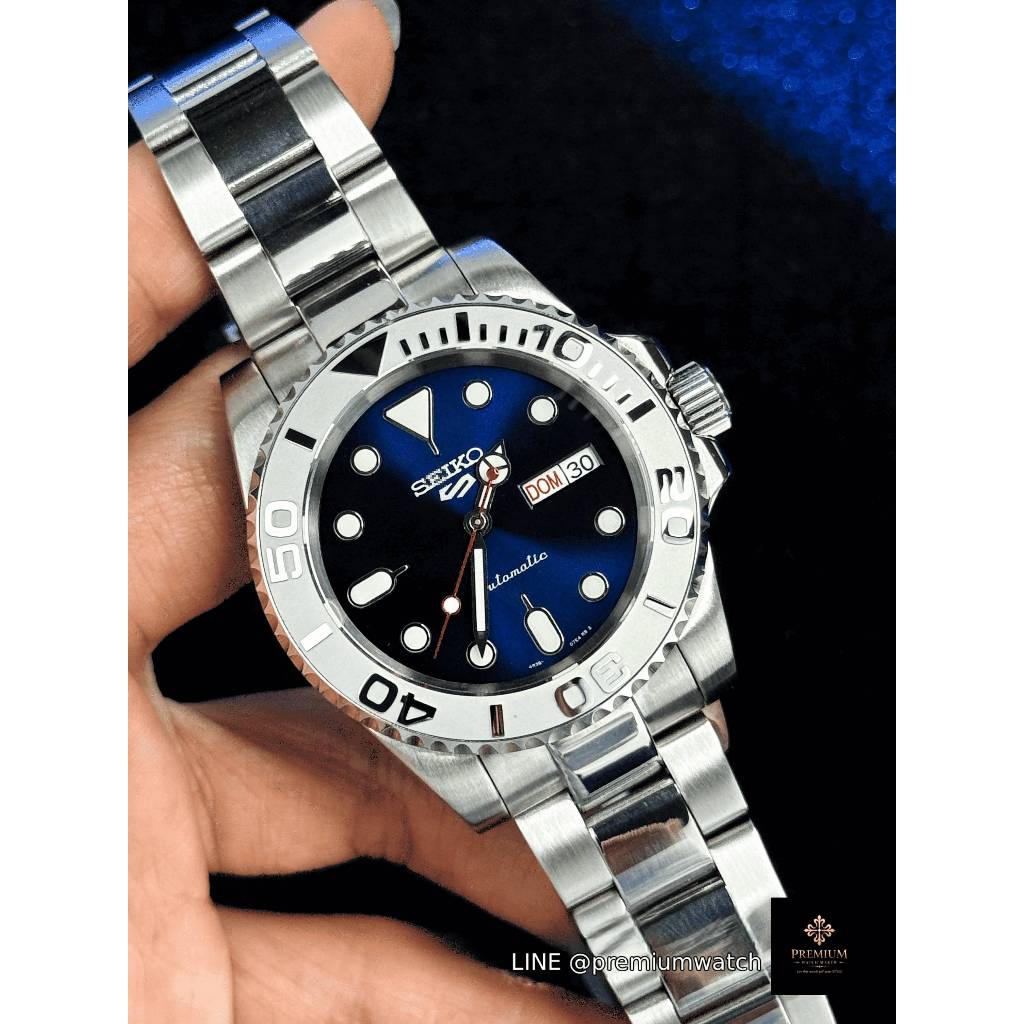Premium Watch Yacht Master Blue Rhodium with Jubilee Strap