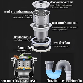 🔥ส่งเร็วพิเศษ 24H🔥 SEV17N ซิงค์ล้างจาน สแตนเลส304 อ่างล้างจาน 2 หลุม ใช้ที่บ้าน ห้องครัว รุ่นพับขอบ ขนาด 120x50x80cm
