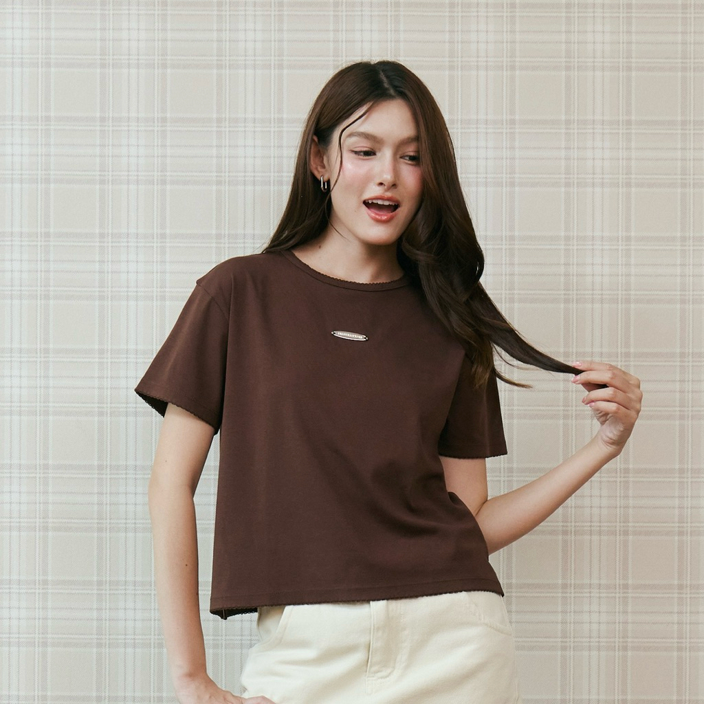 Macaron tee เสื้อยืด ไซส์ใหญ่ ผ่าข้าง ใส่สบาย