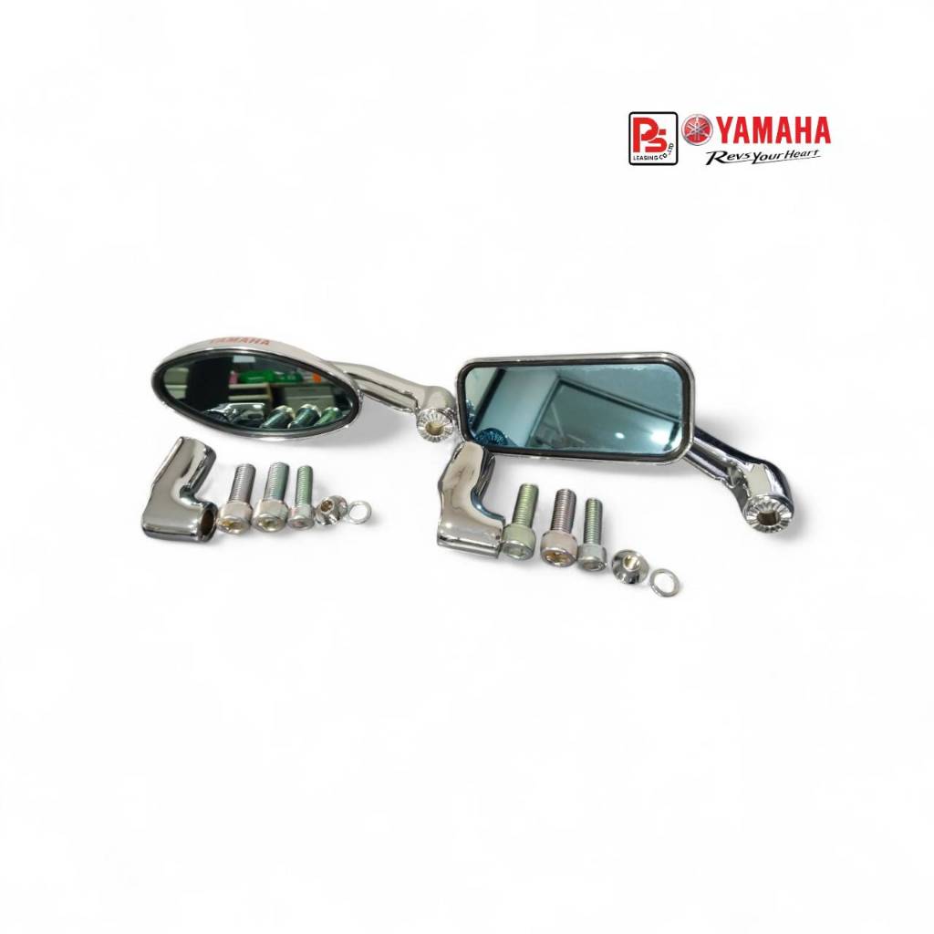 กระจกมองหลังทรงBSCเลนส์ฟ้าYAMAHA(แท้ศูนย์)ทรงเหลี่ยม,ทรงวงรี(1ข้าง)