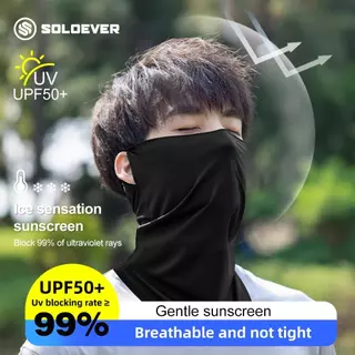 SOLOEVER หน้ากาก ผ้าพันคอ ป้องกันเหงื่อ กันแดด Uv 400
