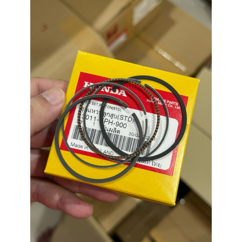 ชุดแหวนลูกสูบเวฟ125sri หัวเถิก/หน้าแหลม/บังลม ไซส์ STD แท้เบิกศูนย์ *13011-KPH-900*