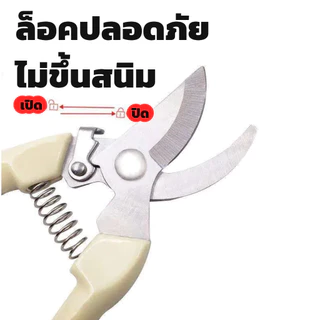 กรรไกรตัดแต่งไม้สแตนเลส ประหยัดแรง ตัดกิ่งไม้หนา เครื่องมือสวนมืออาชีพ