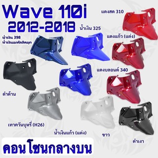 คอนโซนกลางบน Wave 110 i 2012-2018 เฟรมสีแยกชิ้น งานหนาพลาสติกเกรด ABS อย่างดี สีสด เงาตาแตก