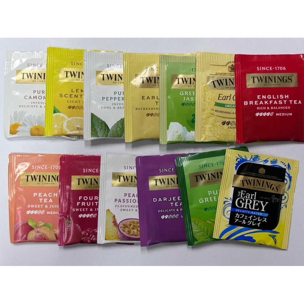 Twinnings ทไวนิงส์ ชา ชาซอง แบ่งขาย ชาดังจากประเทศอังกฤษ English Breakfast , Green Tea Jasmine , Earl Grey , Darjeeling