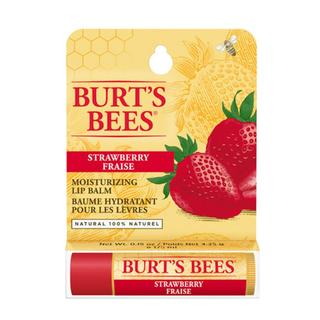 หมดอายุ 2/2028 มีกล่อง Burt's Bee Lip Balm #Strawberry ขนาด 4.25 กรัม