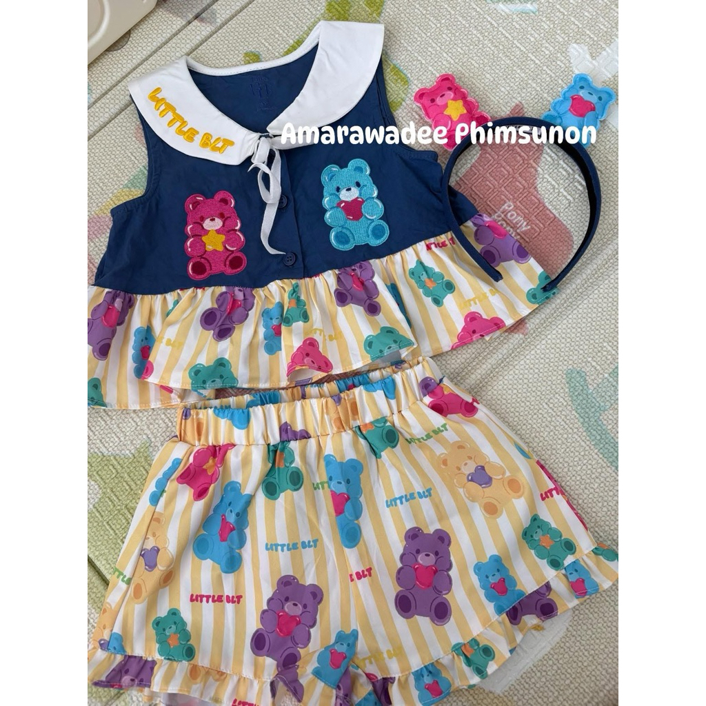 ชุดเด็ก Little BLT Size 3y + คาดผม👧🏻👧🏻
