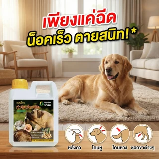 [ขายดี] กำจัดเห็บหมัดสุนัข บุญรอดฟาร์ม สมุนไพรสูตรเข้มข้น ป้องกันการกลับมา