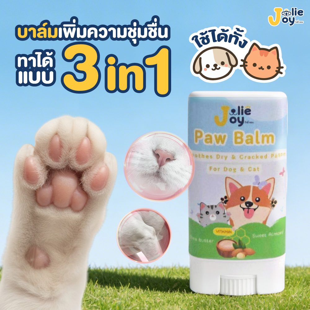 บาล์มบำรุงอุ้งเท้า สุนัข แมว Paw Balm ทาอุ้งเท้าแมว ทาอุ้งเท้าหมา จมูกหมาแมว ข้อซอกหมา กลิ่นหอม ไม่เหนียว สัตว์เลี้ยง