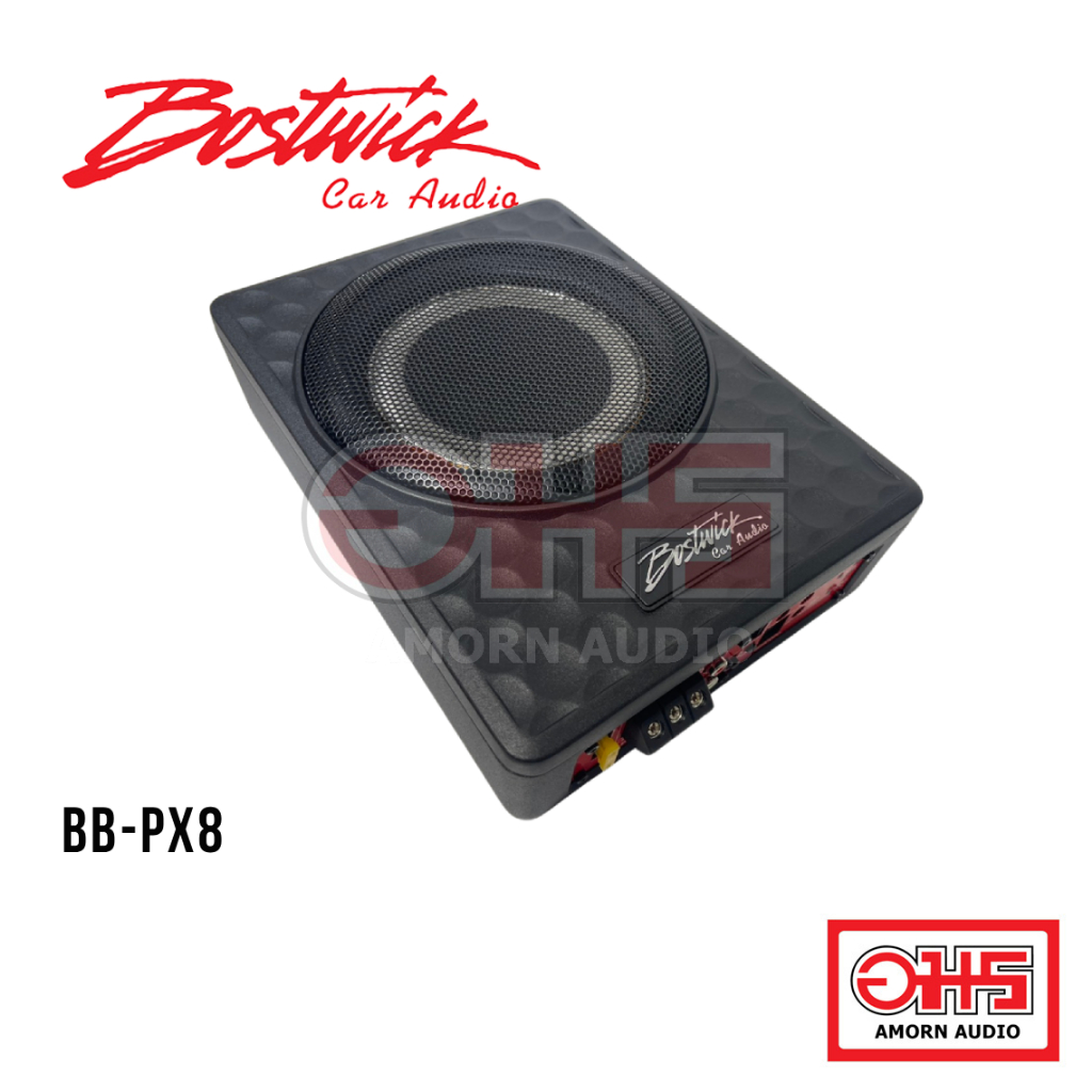 Bostwick BB-PX8 Subbox 8 นิ้ว ซับวูฟเฟอร์รถยนต์ มีแอมป์ในตัว (Active Subwoofer) ดีไซน์บาง ติดตั้งง่า